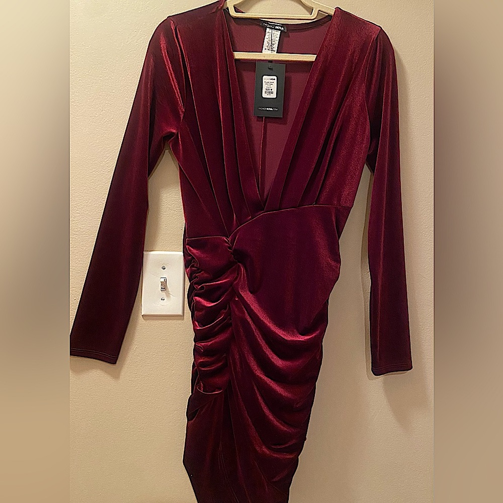 Velvet Burgundy Dress